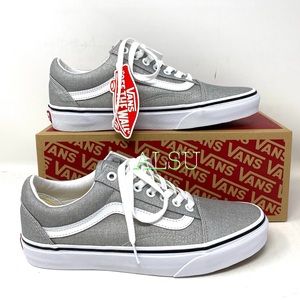 🌸Sale🌸 VANS Old Skool Canvas Silver Grey Women’s Sneakers Size 5 VN0A4U3BX1K